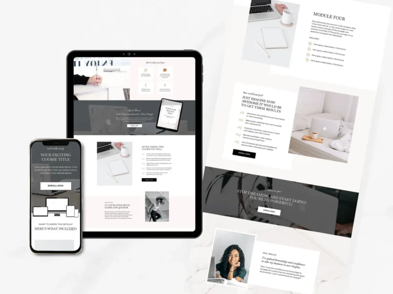 Sales page Showit template Joanna 02