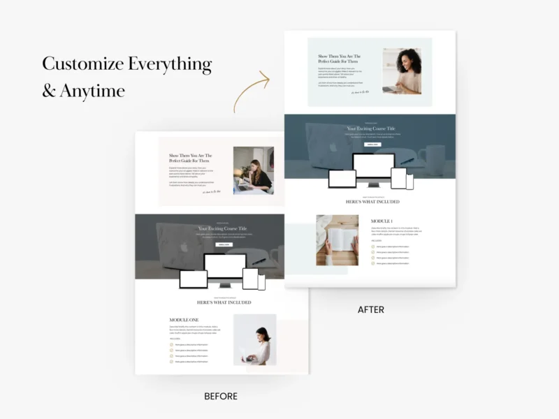 Website, Sales Page Showit and Canva Template Bundle | Joanna Collection - Image 6