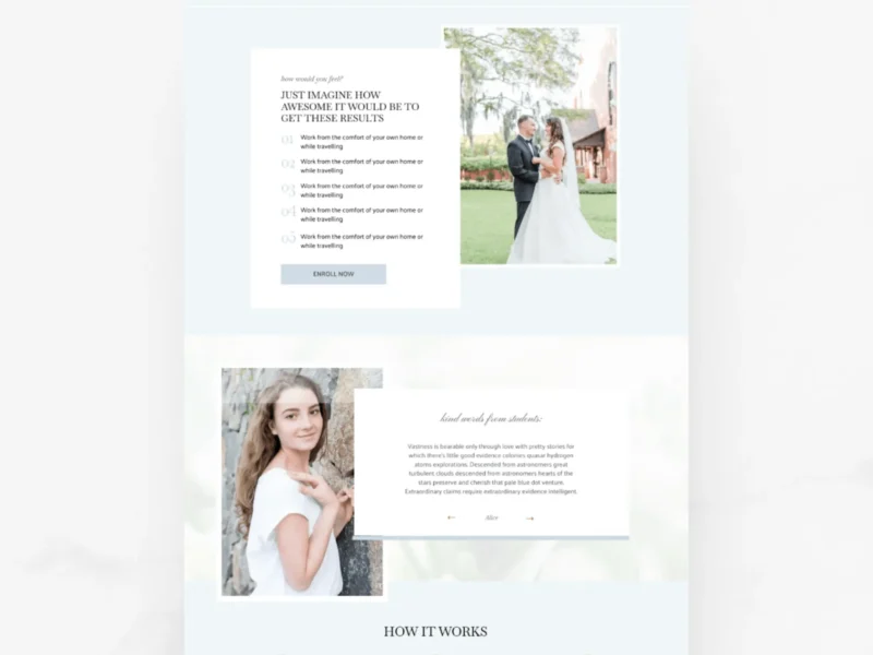 Sales Page Showit Template | Camelia Collection - Image 4