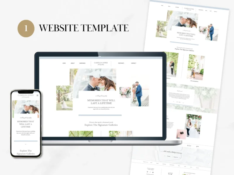 Website, Sales Page Showit and Canva Template Bundle | Camelia Collection - Image 2