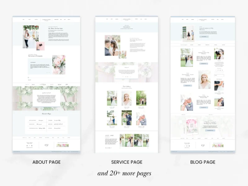 Website, Sales Page Showit and Canva Template Bundle | Camelia Collection - Image 3