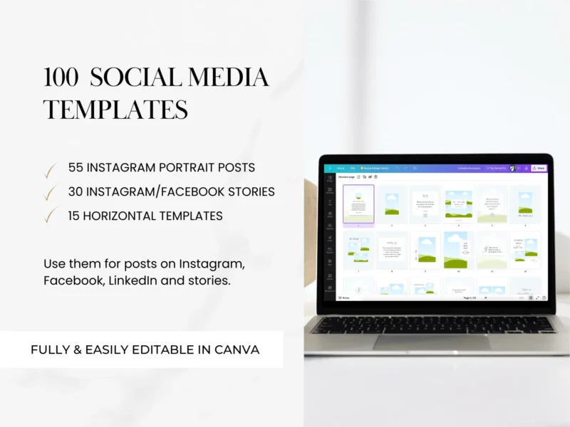 Social Media Canva Templates | Camelia Collection - Image 2