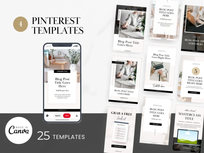 Website, Sales Page Showit and Canva Template Bundle | Joanna Collection - Image 8