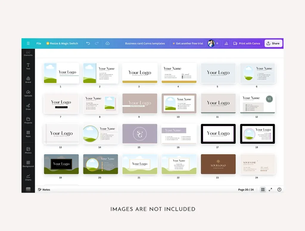 Business card templates preview canva copy