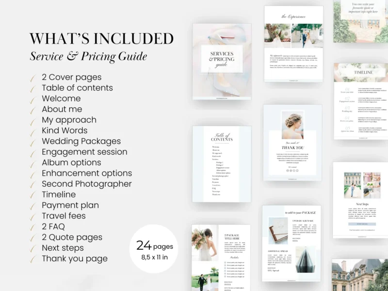 Service & Pricing Guide Canva Template | Camelia Collection - Image 3