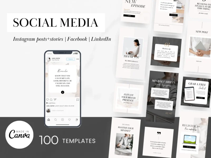 Social Media Canva Templates | Joanna Collection