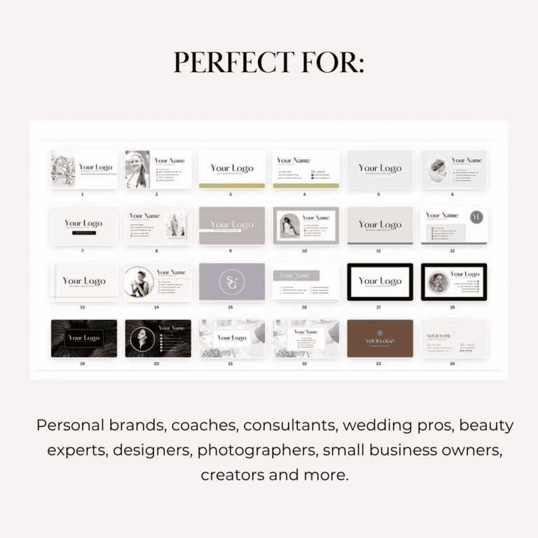 5) Small biz tools - Calling card templates