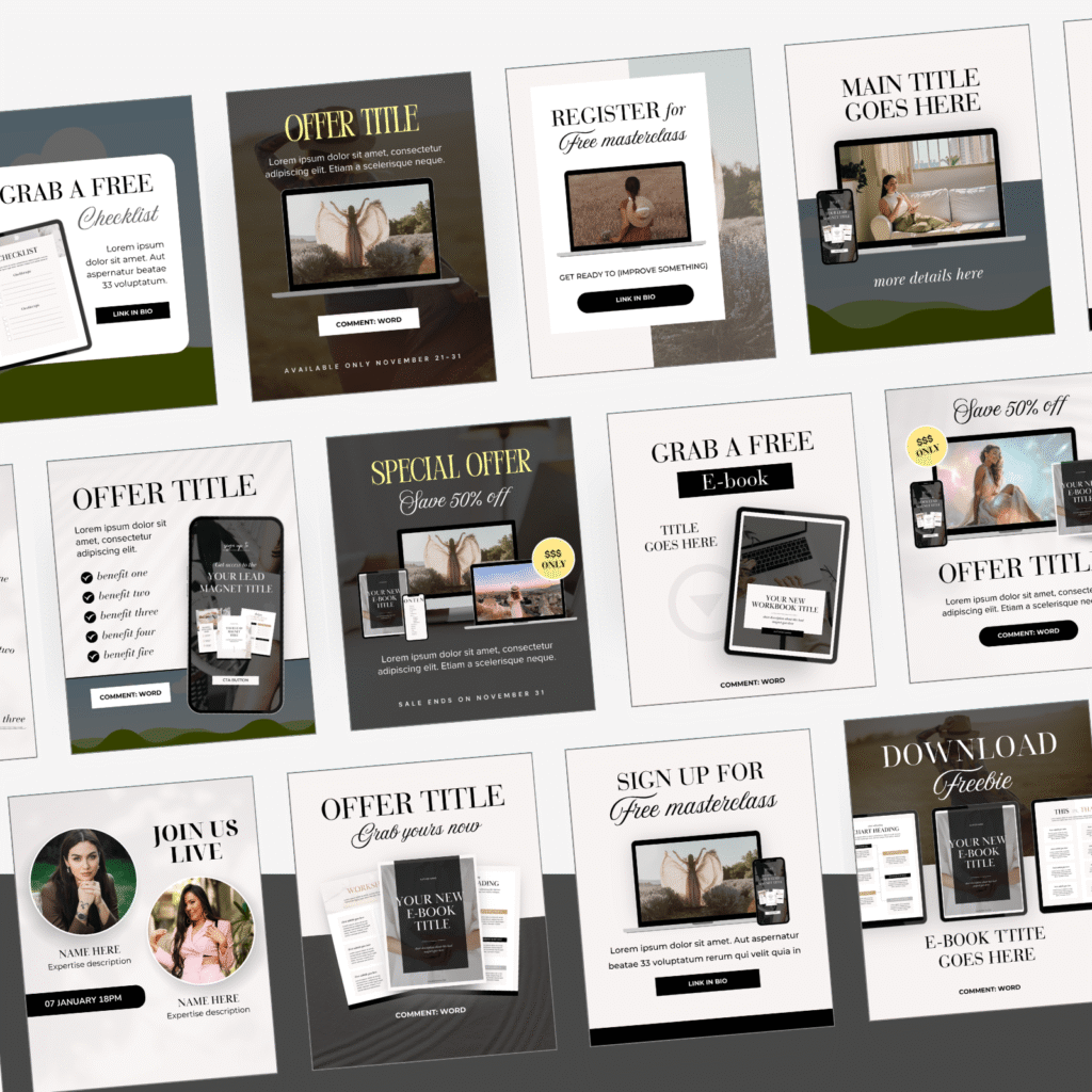 6 Canva mockups launch template