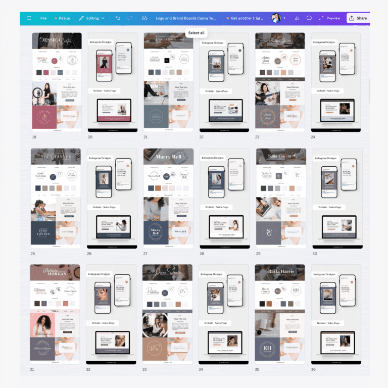 6 Website logos and font pairs-min